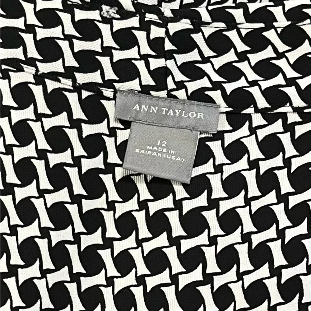 Ann Taylor maxi dress black and white size 12 - Picture 1 of 5